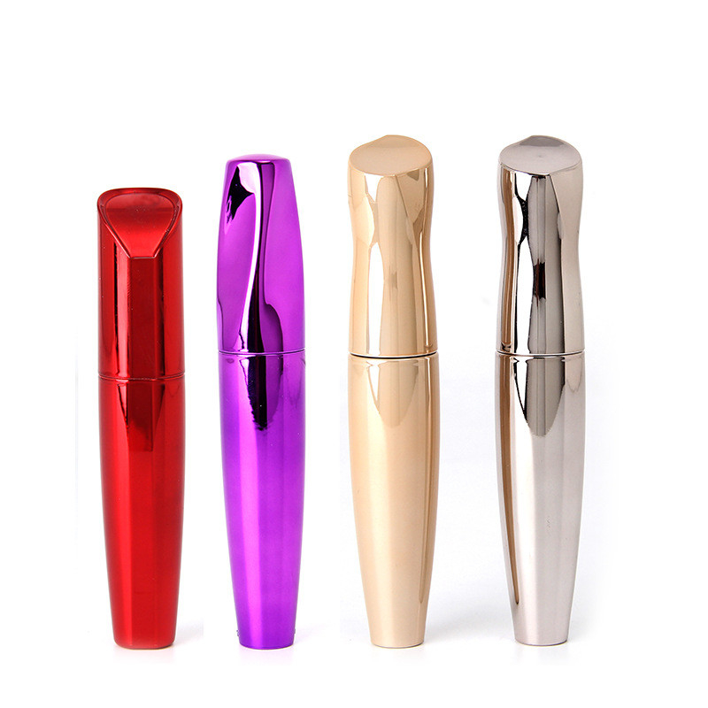 Electroplated Plastic Mascara Tube Silicone Eyelash Brush Head Empty Mascara Bottle