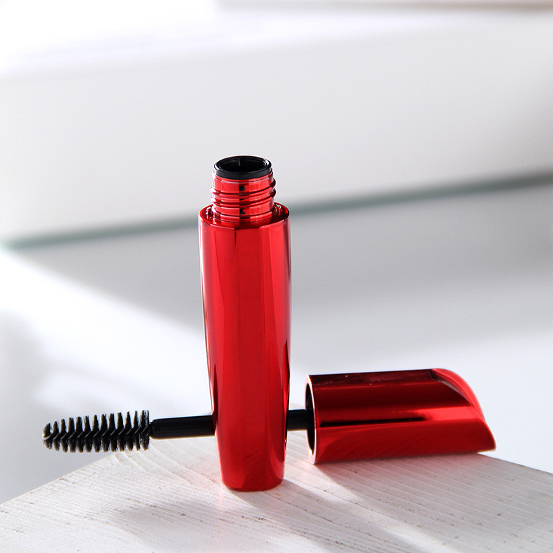 Electroplated Plastic Mascara Tube Silicone Eyelash Brush Head Empty Mascara Bottle